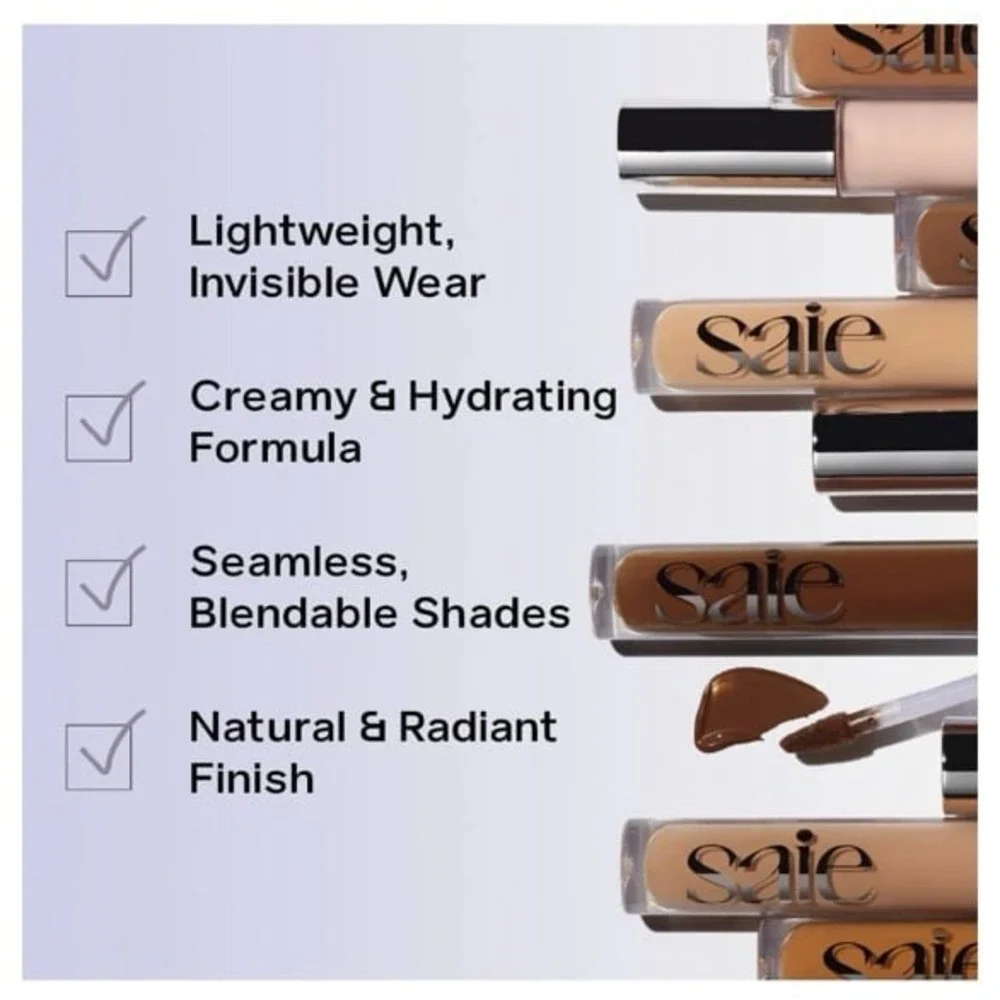 Saie Hydrabeam Sheer Brightening Under Eye Concealer Shade HB FIVE+HALF 5.5